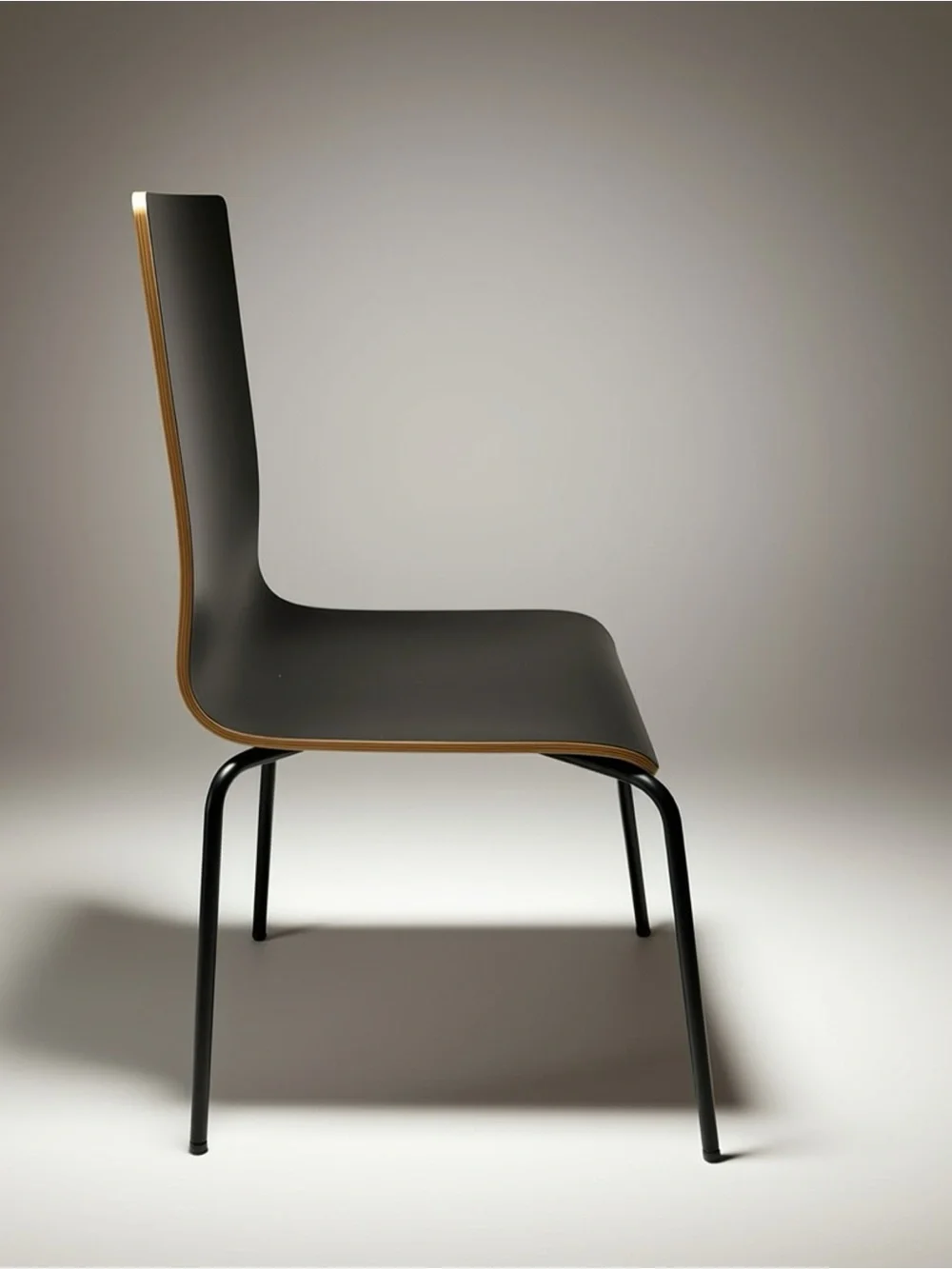 Black IKEA MARTIN Dining Chair - Minimalist / Stackable